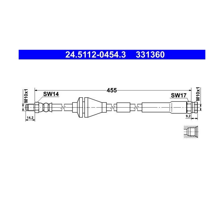 Stabdžių žarnelė ATE 24.5112-0454.3