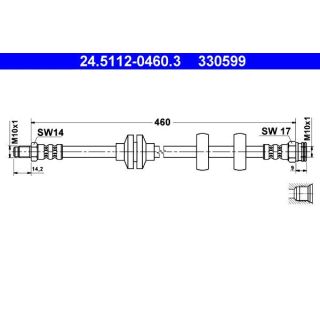 Stabdžių žarnelė ATE 24.5112-0460.3