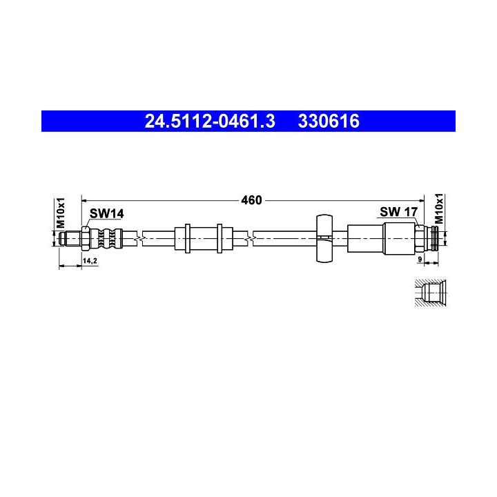 Stabdžių žarnelė ATE 24.5112-0461.3