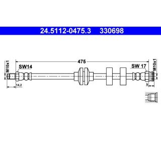 Stabdžių žarnelė ATE 24.5112-0475.3