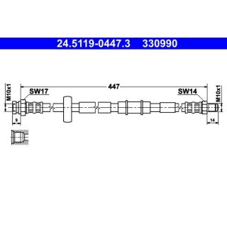 Stabdžių žarnelė ATE 24.5119-0447.3