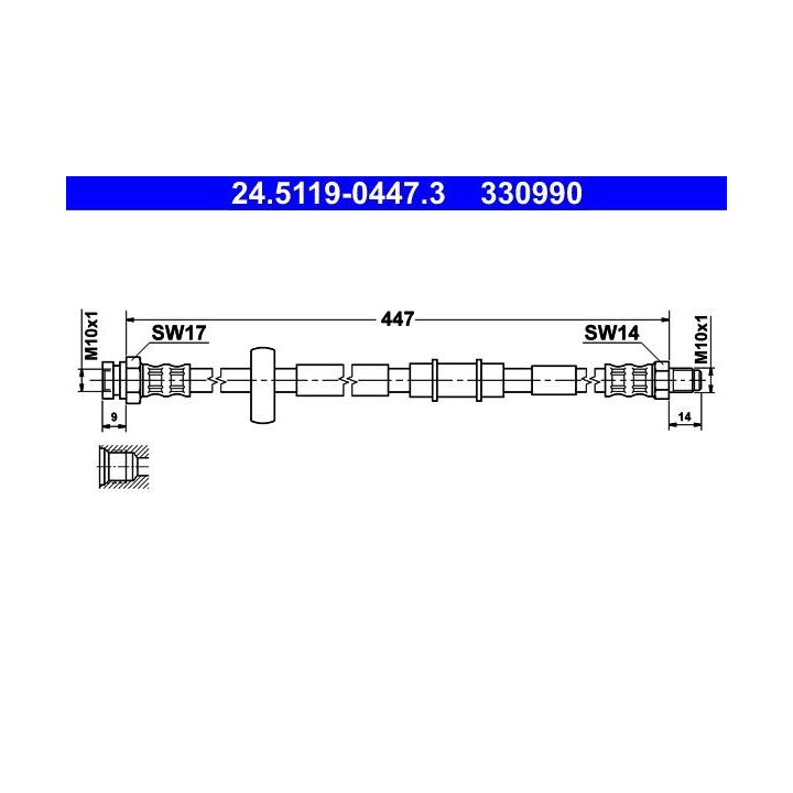 Stabdžių žarnelė ATE 24.5119-0447.3