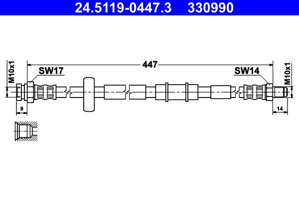 Stabdžių žarnelė ATE 24.5119-0447.3