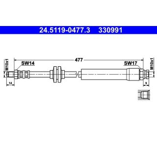 Stabdžių žarnelė ATE 24.5119-0477.3