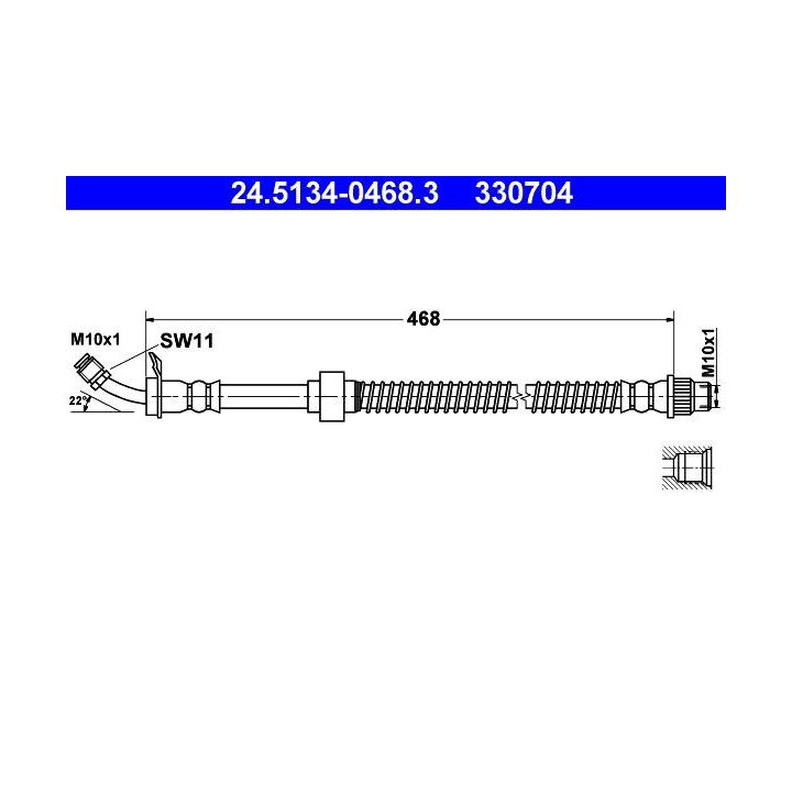Stabdžių žarnelė ATE 24.5134-0468.3