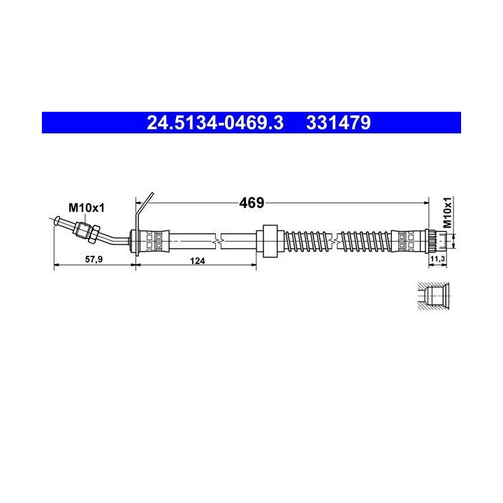 Stabdžių žarnelė ATE 24.5134-0469.3