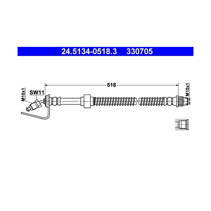 Stabdžių žarnelė ATE 24.5134-0518.3