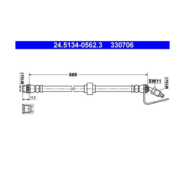 Stabdžių žarnelė ATE 24.5134-0562.3