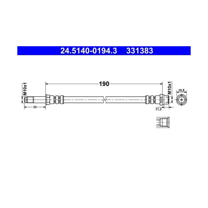 Stabdžių žarnelė ATE 24.5140-0194.3