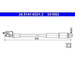 Stabdžių žarnelė ATE 24.5141-0331.3
