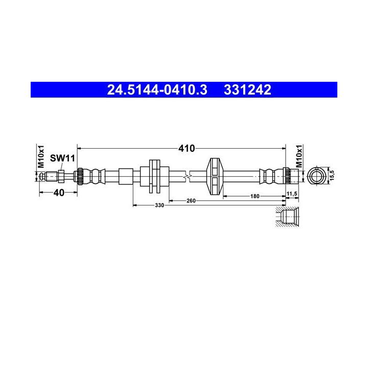 Stabdžių žarnelė ATE 24.5144-0410.3