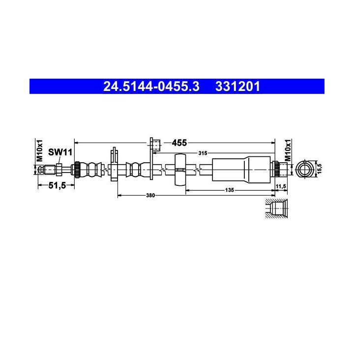 Stabdžių žarnelė ATE 24.5144-0455.3