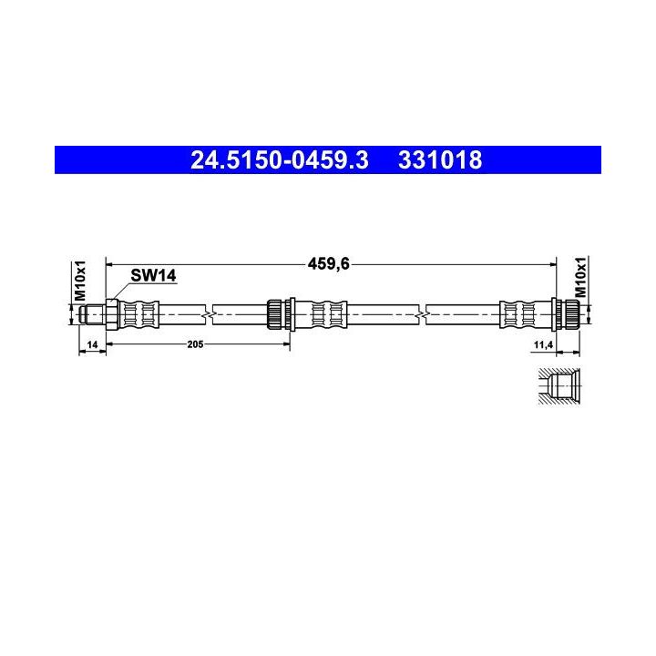 Stabdžių žarnelė ATE 24.5150-0459.3