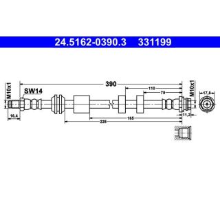 Stabdžių žarnelė ATE 24.5162-0390.3