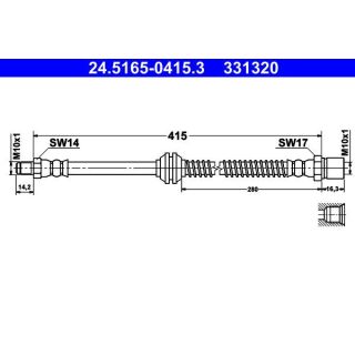 Stabdžių žarnelė ATE 24.5165-0415.3