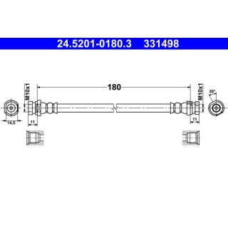 Stabdžių žarnelė ATE 24.5201-0180.3