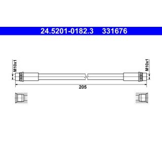 Stabdžių žarnelė ATE 24.5201-0182.3