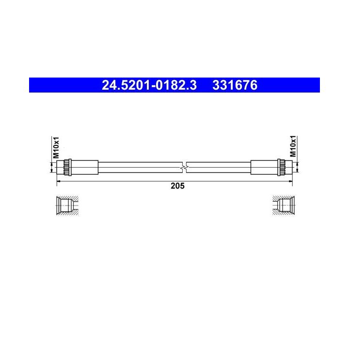 Stabdžių žarnelė ATE 24.5201-0182.3