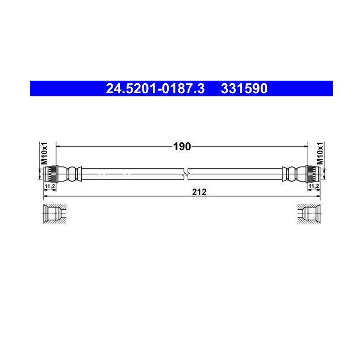 Stabdžių žarnelė ATE 24.5201-0187.3