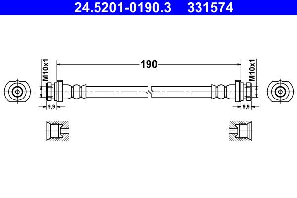 Stabdžių žarnelė ATE 24.5201-0190.3