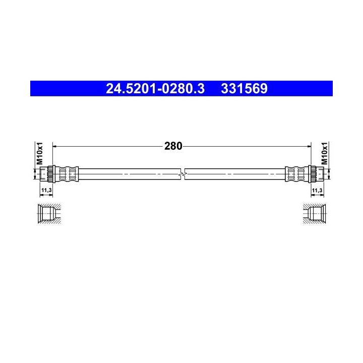 Stabdžių žarnelė ATE 24.5201-0280.3