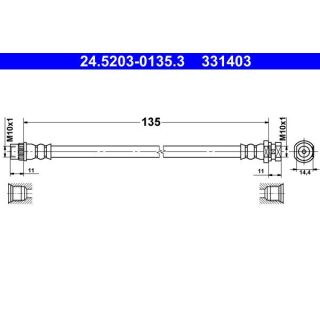 Stabdžių žarnelė ATE 24.5203-0135.3