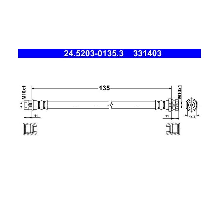 Stabdžių žarnelė ATE 24.5203-0135.3