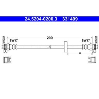 Stabdžių žarnelė ATE 24.5204-0200.3