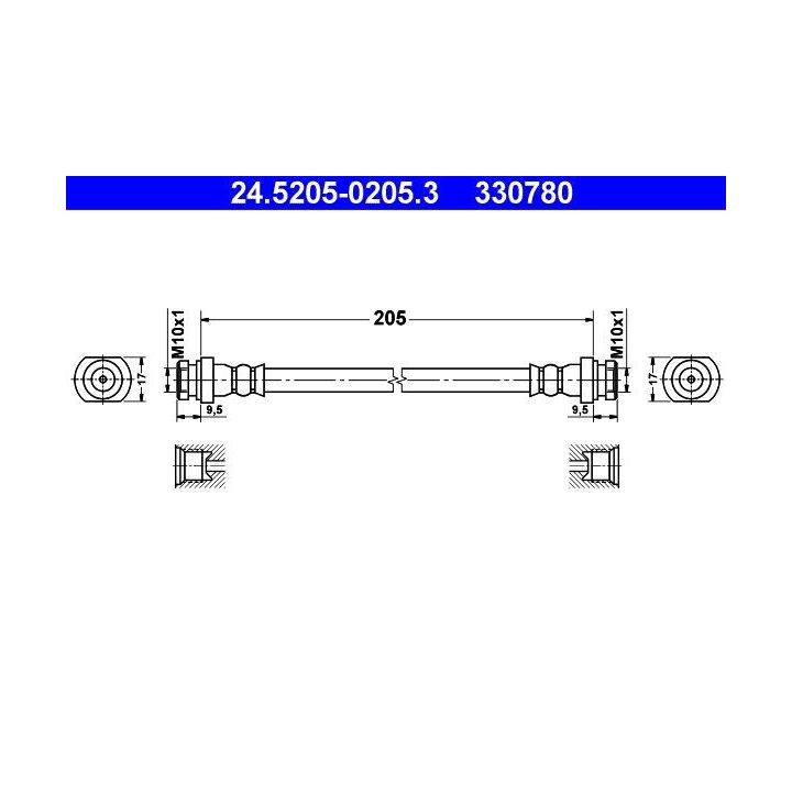 Stabdžių žarnelė ATE 24.5205-0205.3