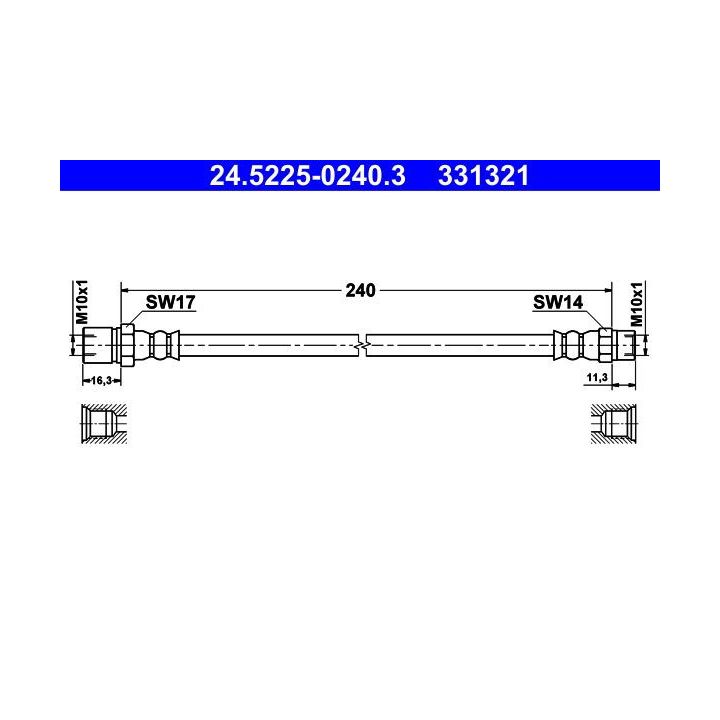 Stabdžių žarnelė ATE 24.5225-0240.3