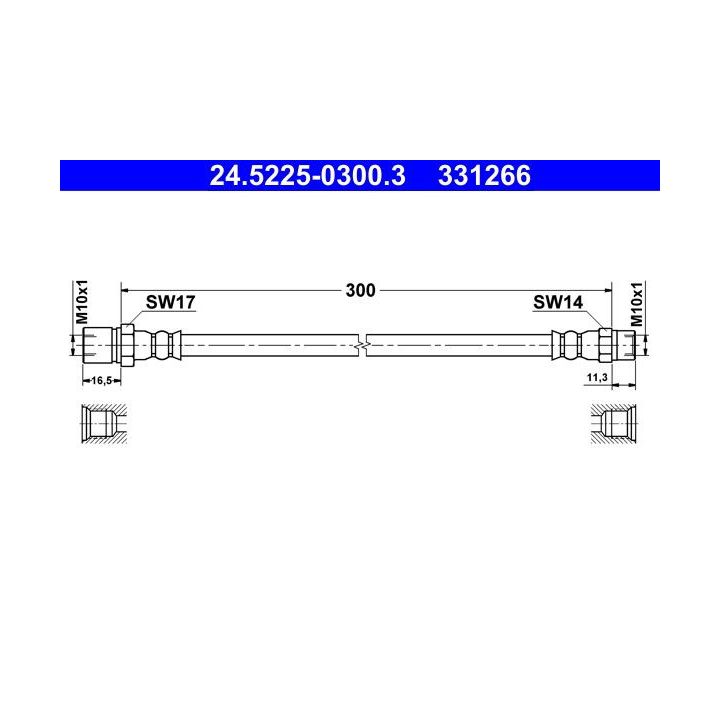 Stabdžių žarnelė ATE 24.5225-0300.3