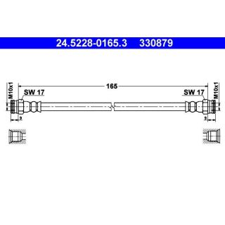 Stabdžių žarnelė ATE 24.5228-0165.3