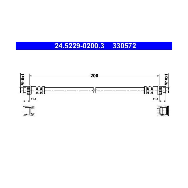 Stabdžių žarnelė ATE 24.5229-0200.3