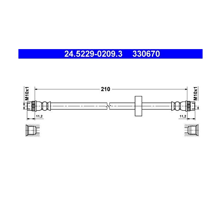 Stabdžių žarnelė ATE 24.5229-0209.3