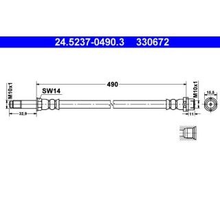 Stabdžių žarnelė ATE 24.5237-0490.3