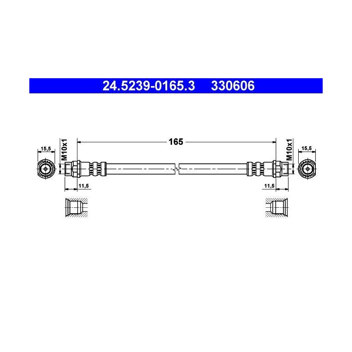 Stabdžių žarnelė ATE 24.5239-0165.3