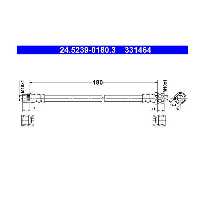 Stabdžių žarnelė ATE 24.5239-0180.3