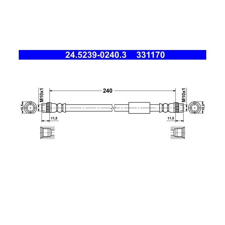 Stabdžių žarnelė ATE 24.5239-0240.3