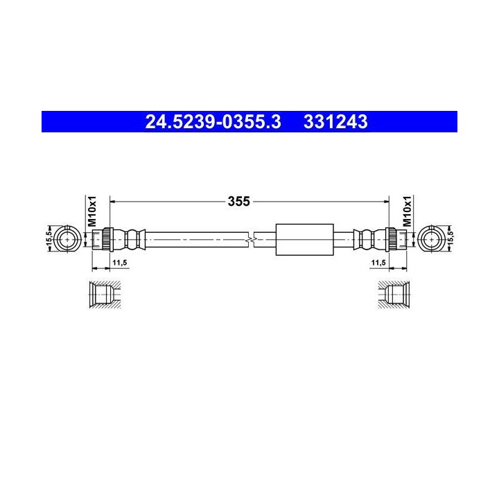 Stabdžių žarnelė ATE 24.5239-0355.3
