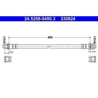 Stabdžių žarnelė ATE 24.5258-0450.3