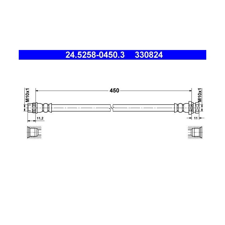 Stabdžių žarnelė ATE 24.5258-0450.3