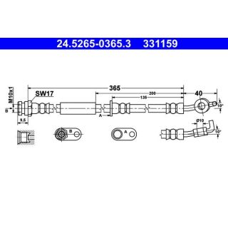Stabdžių žarnelė ATE 24.5265-0365.3