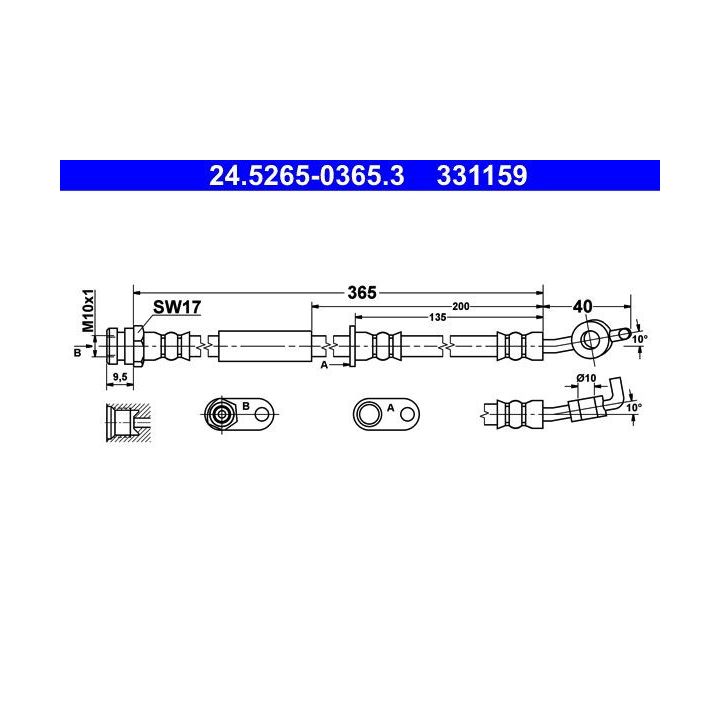 Stabdžių žarnelė ATE 24.5265-0365.3