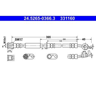 Stabdžių žarnelė ATE 24.5265-0366.3
