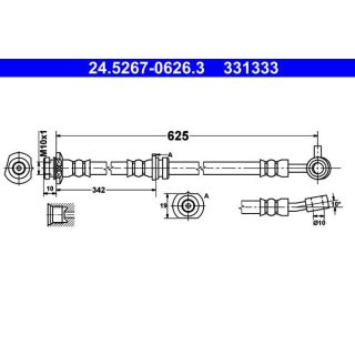Stabdžių žarnelė ATE 24.5267-0626.3