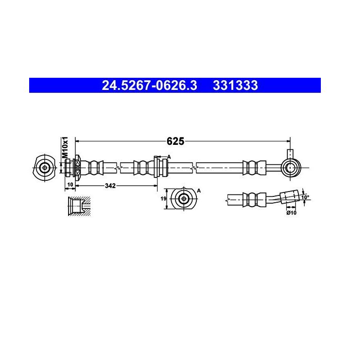 Stabdžių žarnelė ATE 24.5267-0626.3