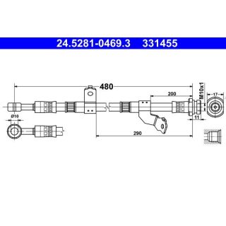 Stabdžių žarnelė ATE 24.5281-0469.3