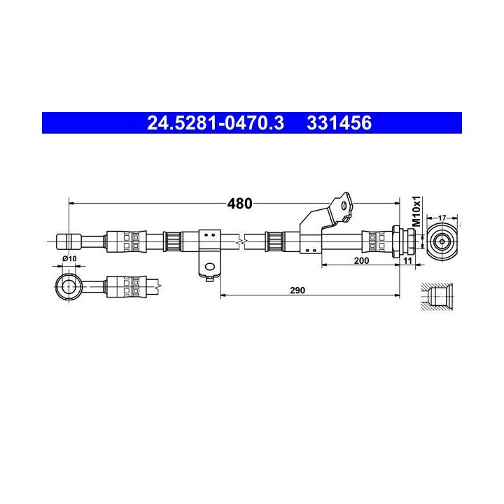 Stabdžių žarnelė ATE 24.5281-0470.3