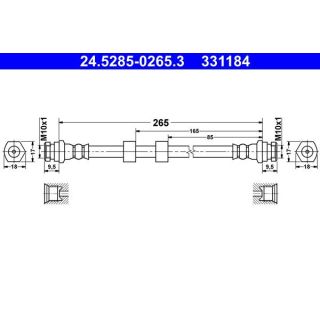 Stabdžių žarnelė ATE 24.5285-0265.3