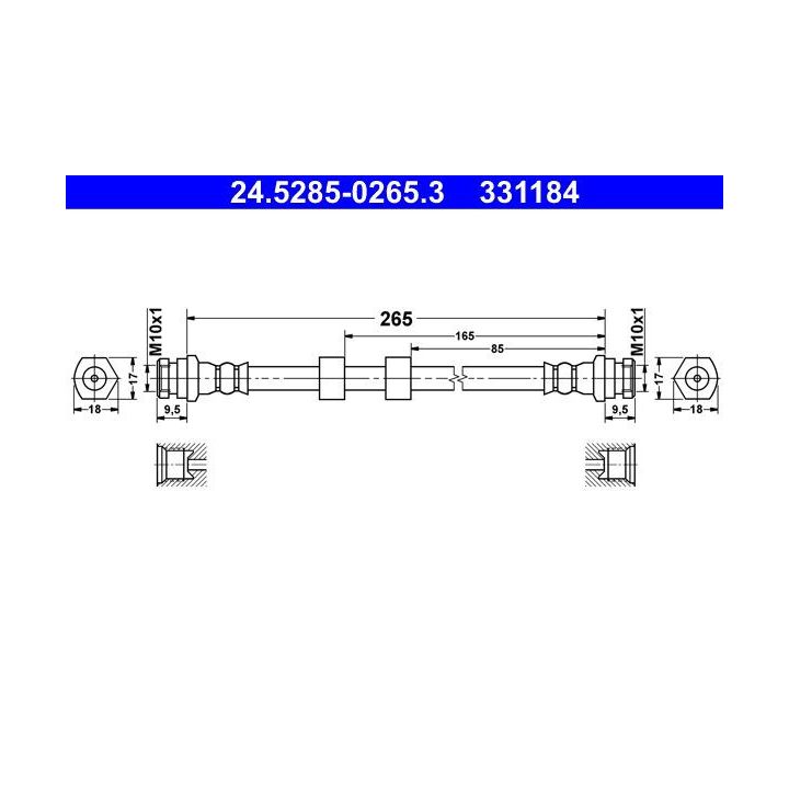 Stabdžių žarnelė ATE 24.5285-0265.3